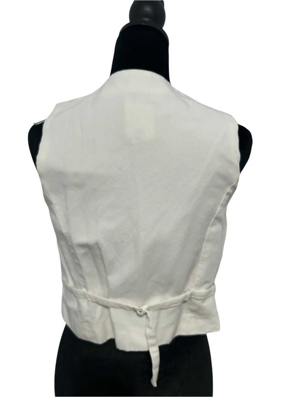 Sleeveless V-Neck Button Front Vest Top - White Zara Size XS - Picture 3 of 4